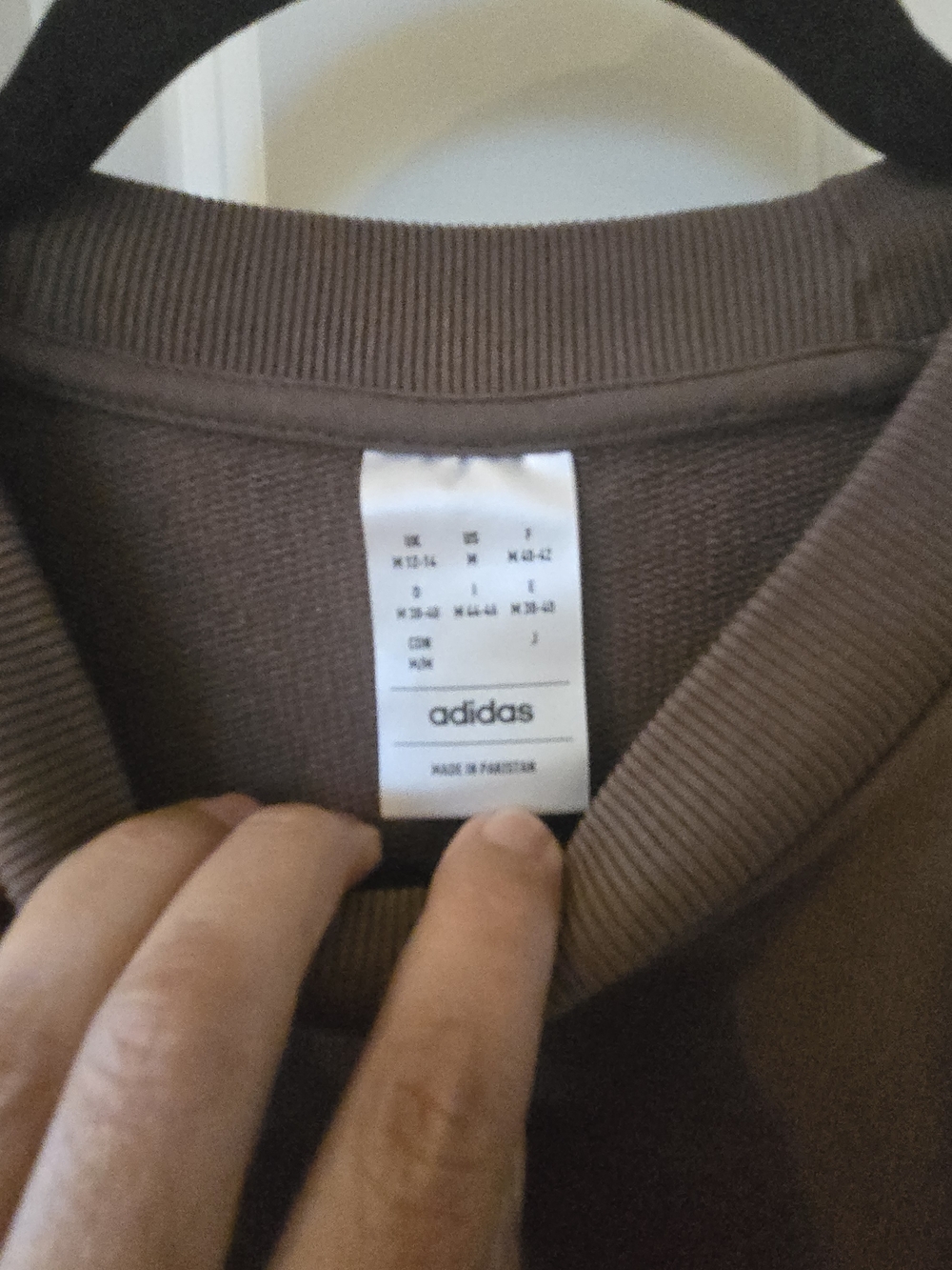 adidas Women’s Chocolate Brown Crewneck Sweatshirt - Picture 2 of 3